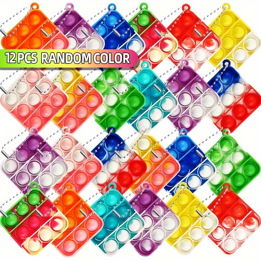 Mini Pop Push Fidget Toy Pack Keychain Fidget Toy Bulk Anti - Temu