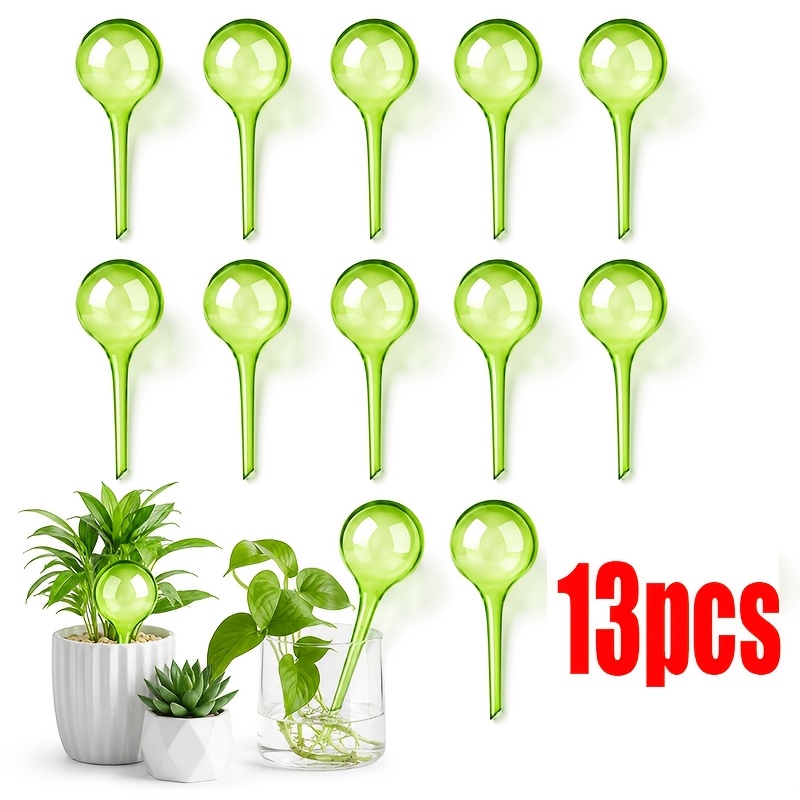 TEMU Ensemble de 13 billes d'arrosage automatique pour plantes | Hydratant à irrigation goutte à goutte à lente | Outil d'irrigation automatique pour