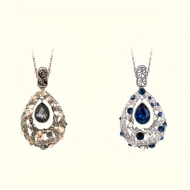 Long Water Drop Sweater Chain Necklace