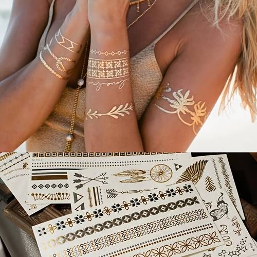 3pcs pack 3pcs hypoallergenic waterproof temporary tattoo stickers suitable for women skin remove foil body art for parties festivals special occasions low allergy for areas