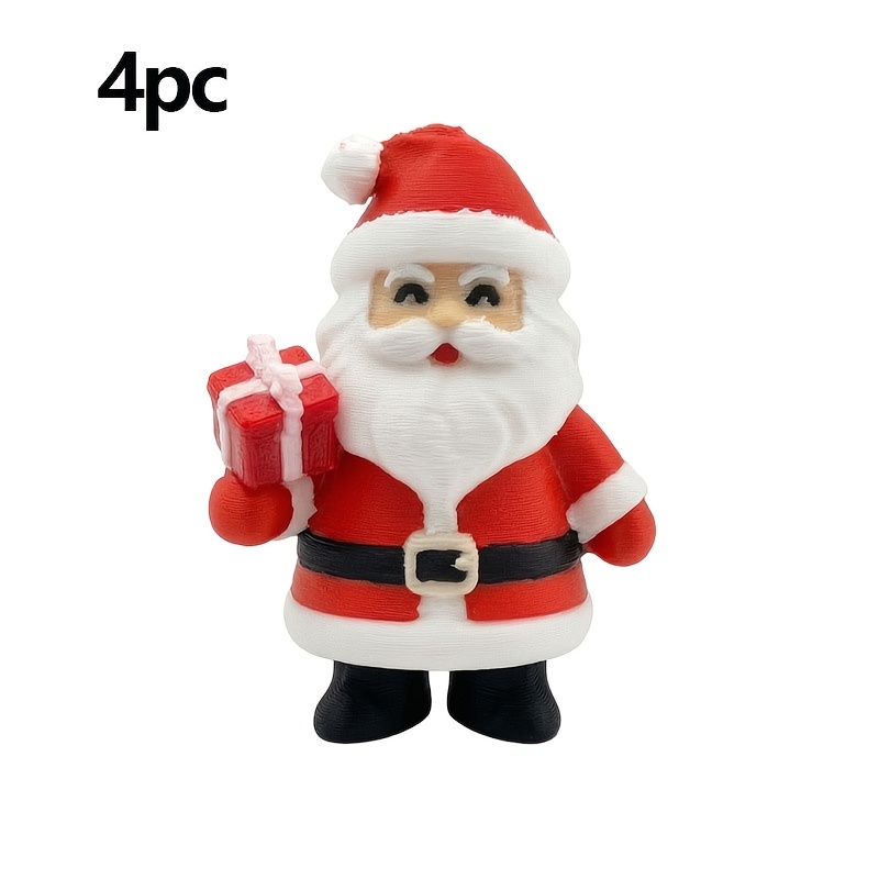 TEMU 4pcs Christmas Decorations, Santa Claus Snowman Ornaments, Christmas Eve Party Decor Plugins, Suitable For Christmas Holiday Decor, Suitable For