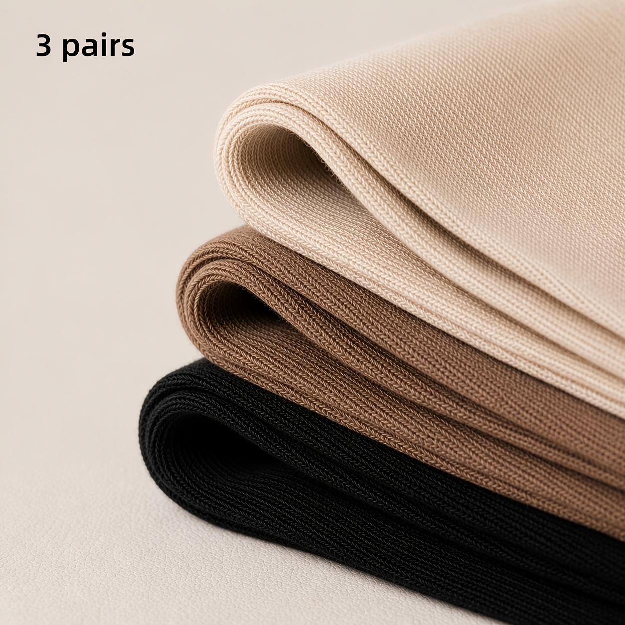 TEMU 3 Paar Dames Kniehoge Sokken, Thermische Warme Winter Sokken tot over de knie, Extra Lang, Anti-Slip, Afslankend, Hoge Elasticiteit Compressie