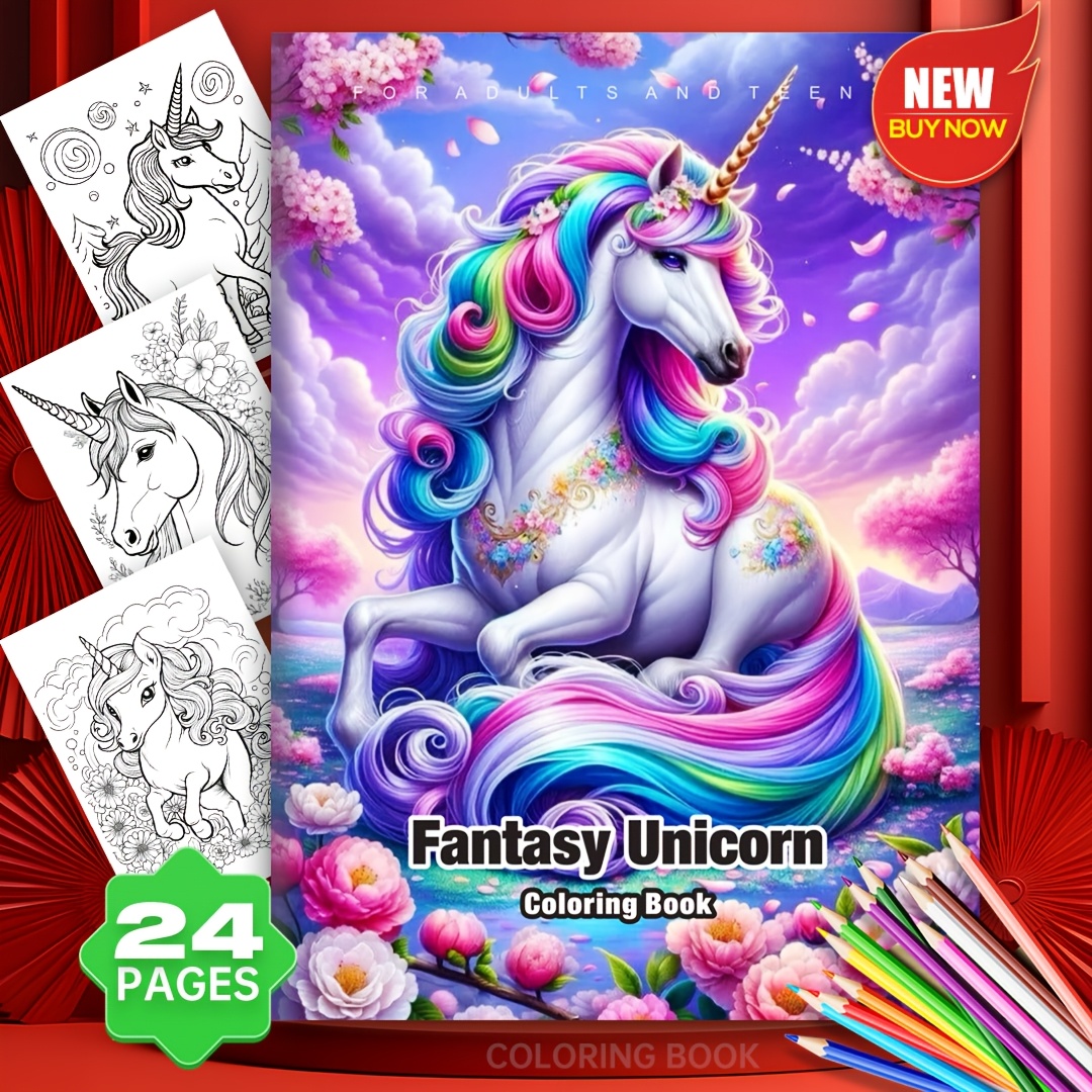Unicorn Coloring Book For Adults And Teens: Magical Creatures, Art For Relaxation