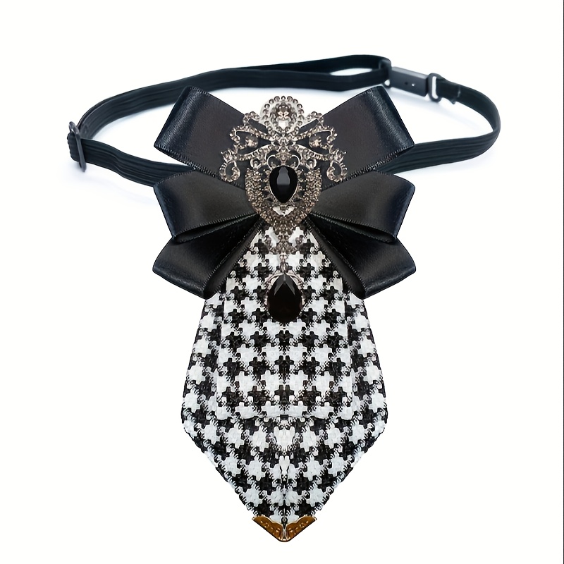 TEMU Black Birds Bow Men's And Women's Advanced College Style Wedding Tie Flat Corner Shirt Bow Tie, Men's Wedding Additions, Handmade Additions