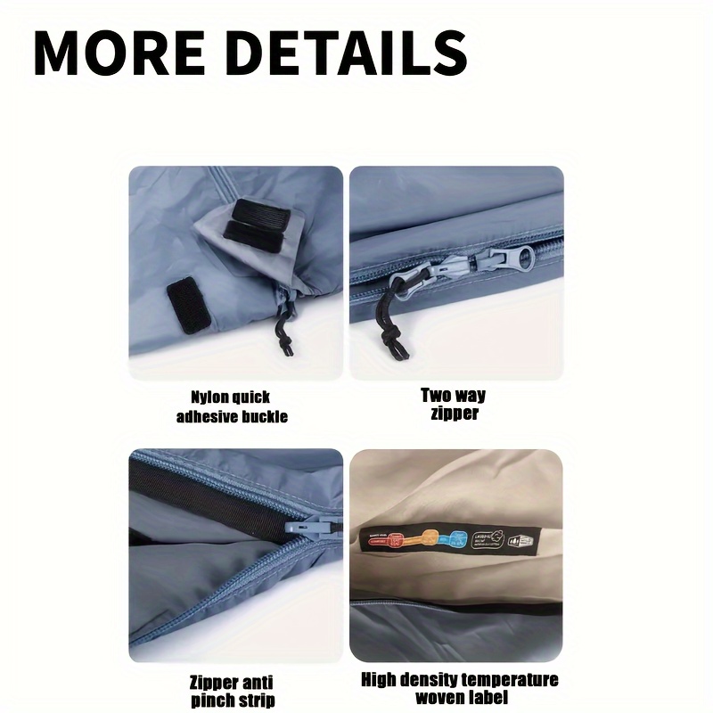 Ultra-Lightweight All-Season Camping Sleeping Bag - Portable, Foldable Mini Design for Travel & Outdoor Adventures, Nylon Material, Oval Shape, 20-39°F Temperature Range