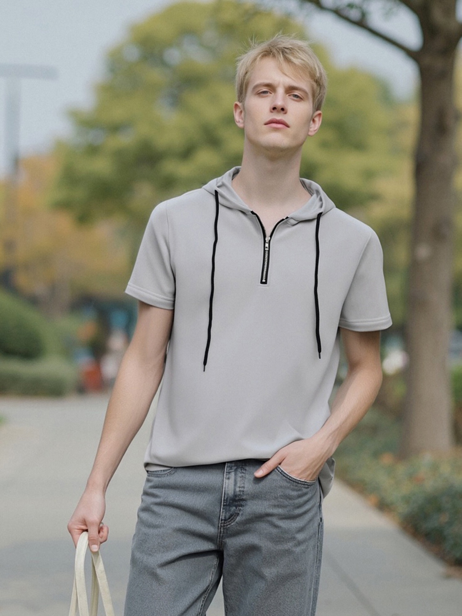 *'s Lightweight Athletic Hoodie Zip-Up Gym Sweatshirt with Drawstring  Hood, Loose Fit Casual Pullover for Everyday Workout Machine Washable Sp