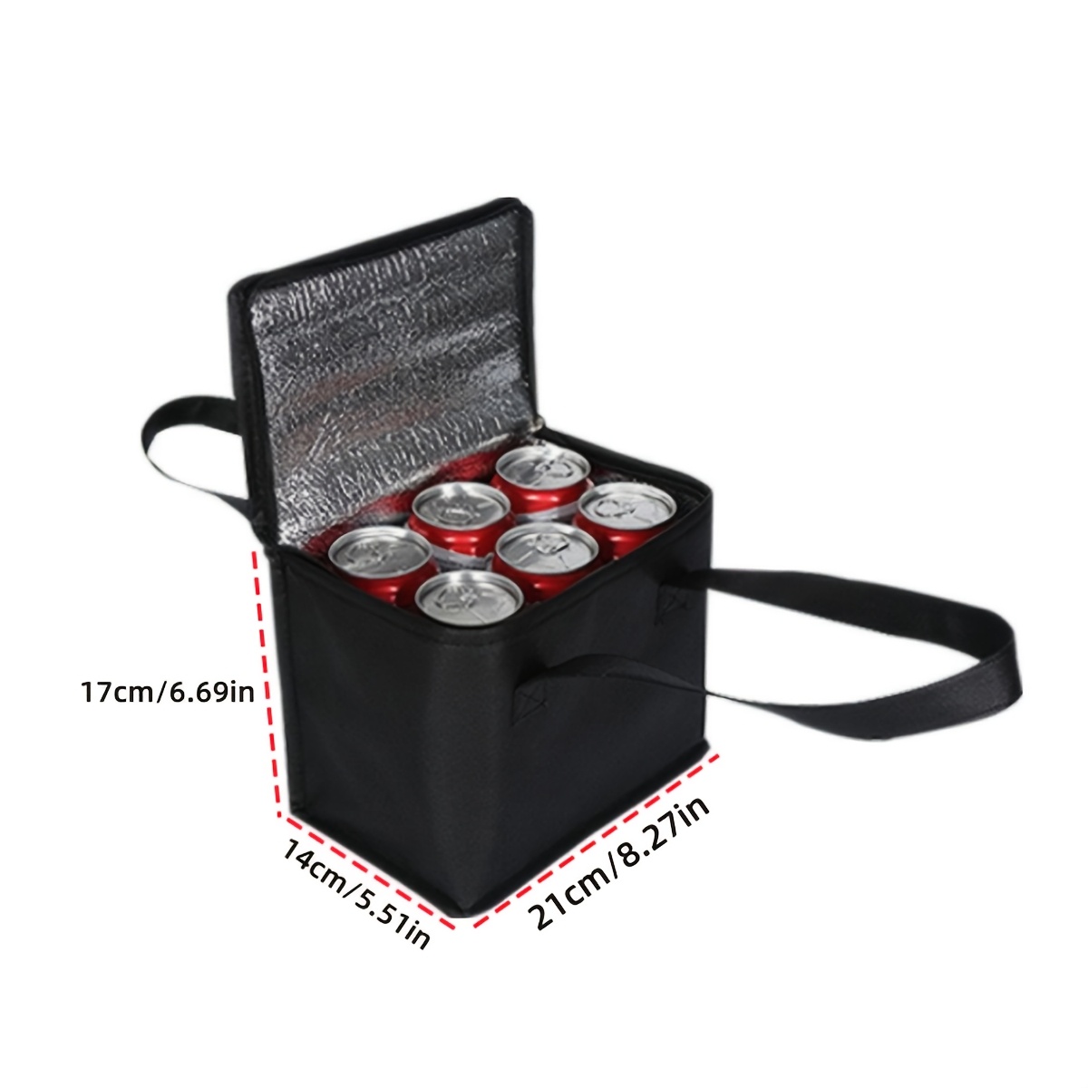 TEMU 1pc 2pcs Outdoor Insulation Bag, Foldable And Portable Zipper Design, Suitable For Outdoor Camping Drinks, Beer, Lunch, Picnics, And Other