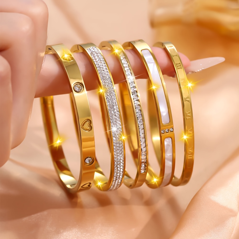 TEMU Stainless Steel Bracelet, Trendy And Versatile, Women's Jewelry, Suitable For Weddings