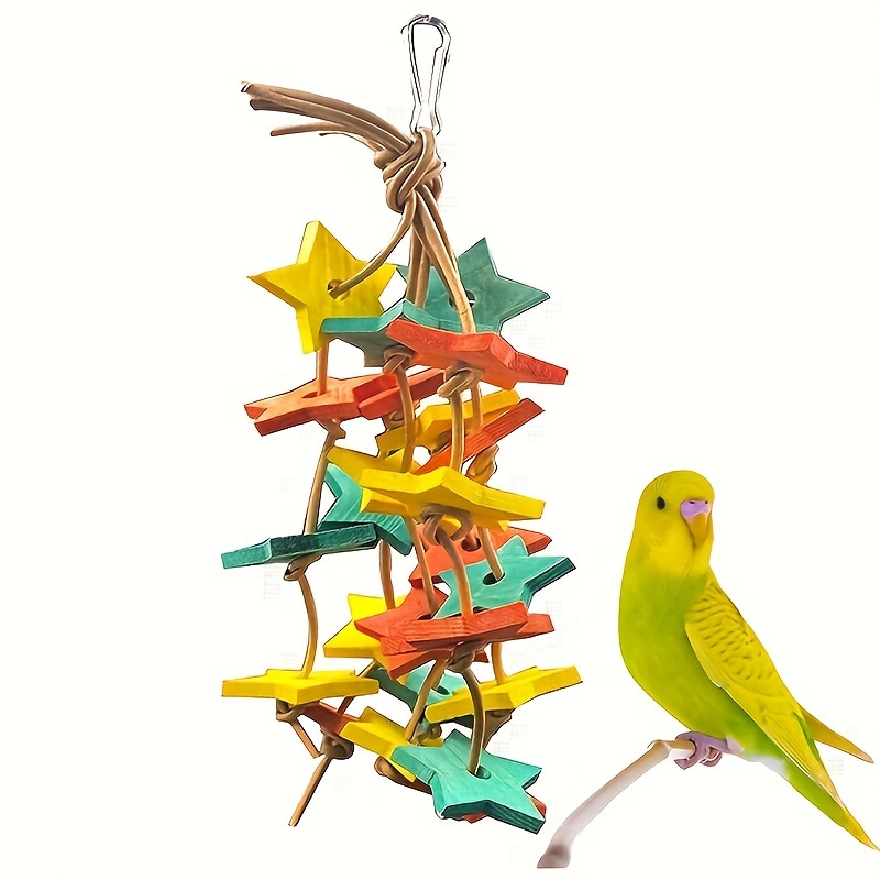 

1pc Wooden Toy For Parrots, - Wood ,