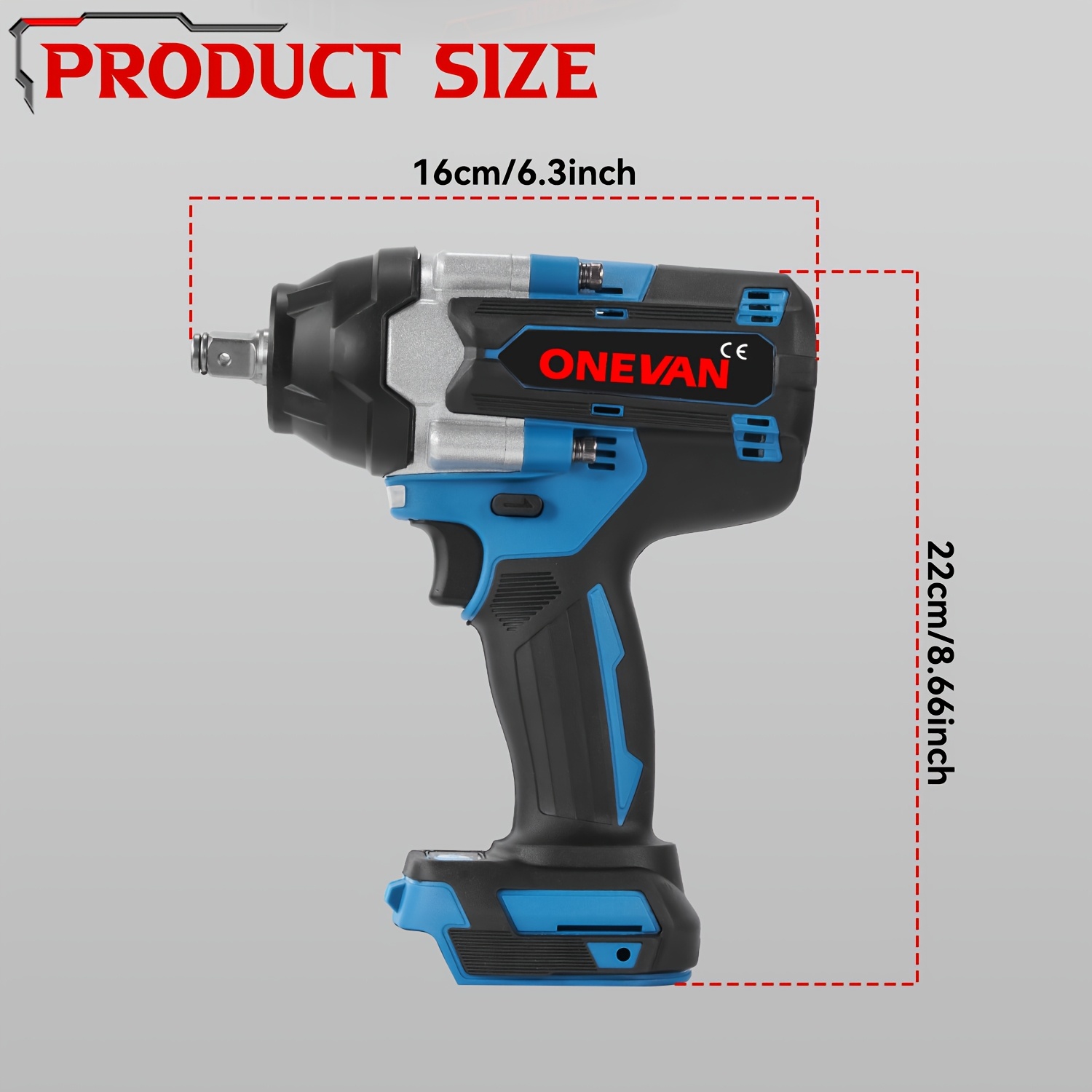 1800N.m Brushless Electric Wrench with 3-Speed Adjustable Settings