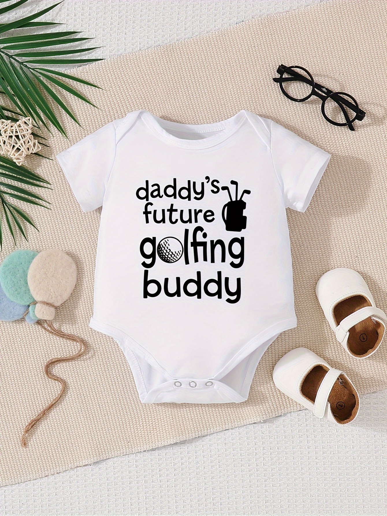 Baby Boys daddy's Fishing Buddy Short Sleeve Onesie Pants - Temu Saudi  Arabia