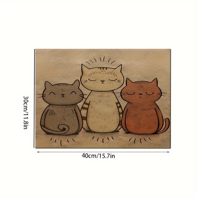TEMU 1pc/cute And Unique Cat, Pet Placemats, Cat And Dog Bowl Mats, Pet Floor Mats, Suitable For , Easy To Care For