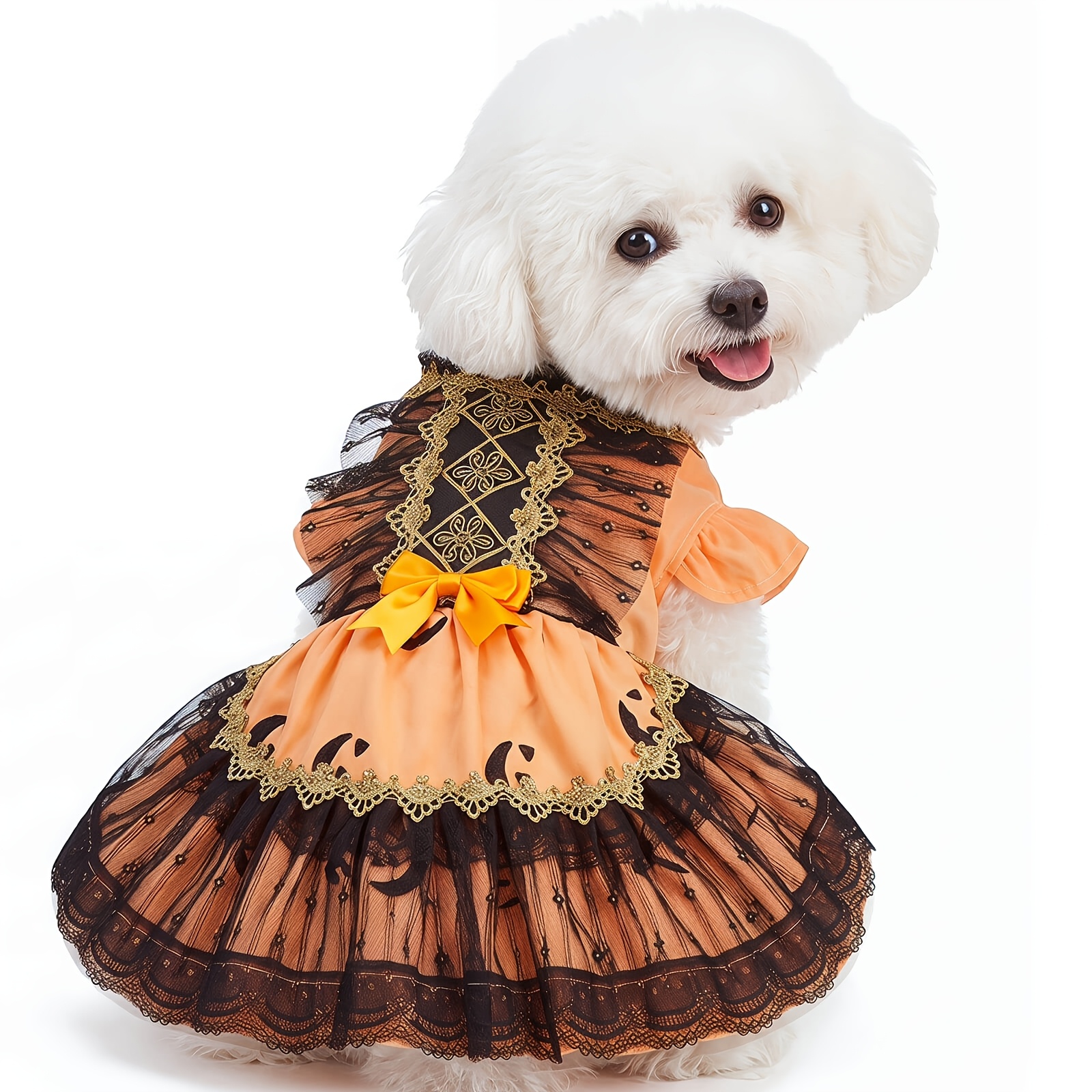 fall dog dresses Fall Maple Ruffle Dog Dress main image 1