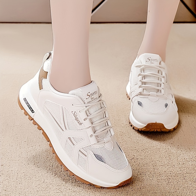 Damen Netz Sportschuhe, Luftige Low-Top-Lauf- Und Wanderschuhe, Lässige  Outdoor-Trainer