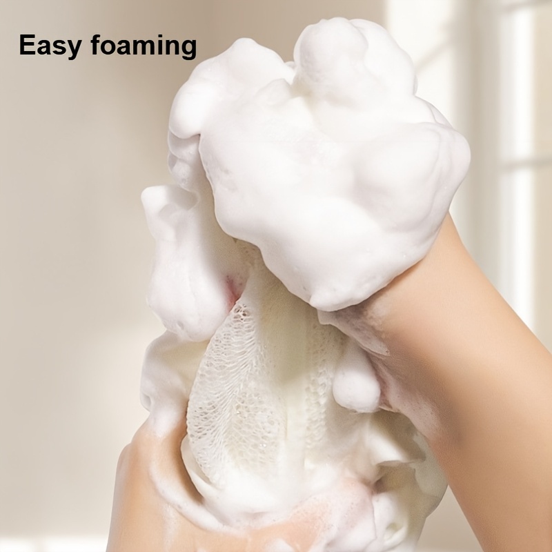 Bath Puff and Hook Set, 2pcs in Random Color