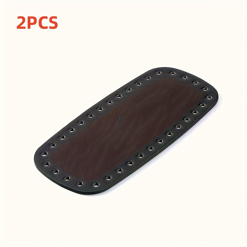 E-shop 2 Stück Kunstleder Häkel-Taschenbodenstreifen mit Löchern - Ovale Handwerk-Taschenbodenbasis, 7.87 X 3.54 Zoll - für verschiedene