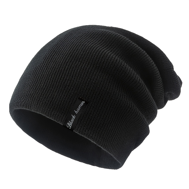 TEMU 1 pièce Bonnet en MAKEFGE - Bonnet de ski d'hiver chaud avec humour noir, adapté au temps froid pour les activités de , bonnet décontracté