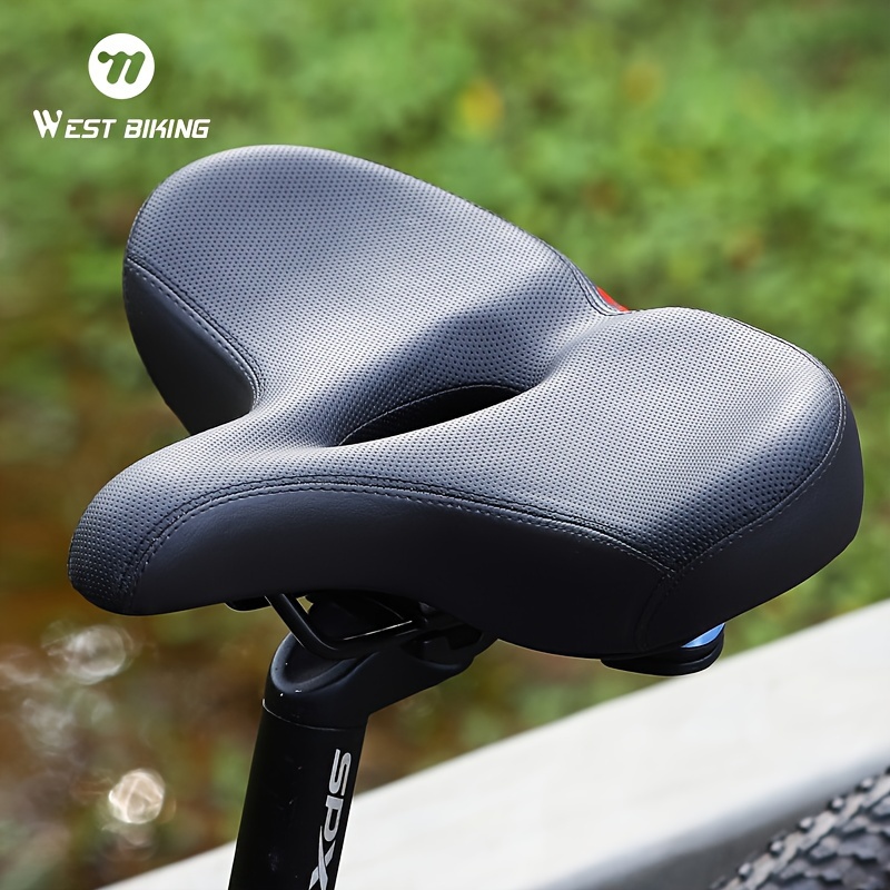 

Waterproof Bike With Absorbing Balls, Comfortable Wide Bicycle Seat Cushion For Men And Women, Road Bike Pu Leather And Sponge Padding Seat