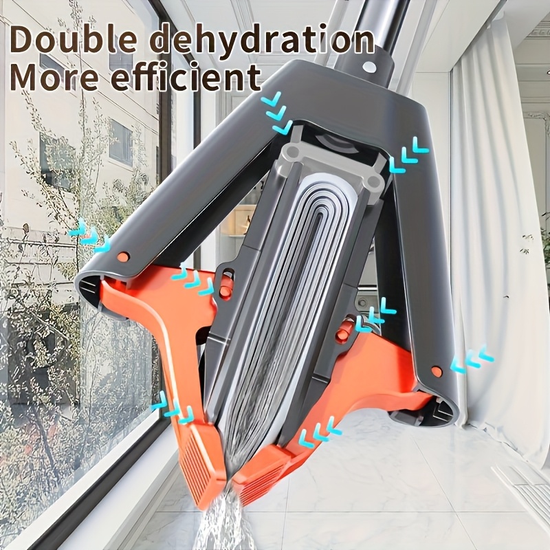 1Set, Double-Fold Sponge Mop, with Total 2Heads & 1Mop Hooks,... product image 3