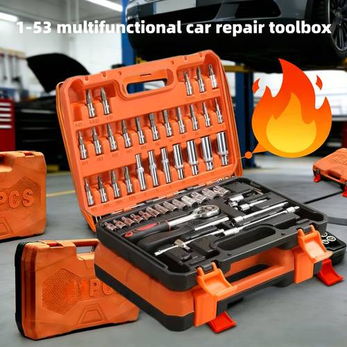 53/151 piezas juego de herramientas multifunción calidad edición - kit de herramientas profesional para reparación automotriz, llave de y varios destornilladores, de | construcción , juego de herramientas, herramientas mecánicas
