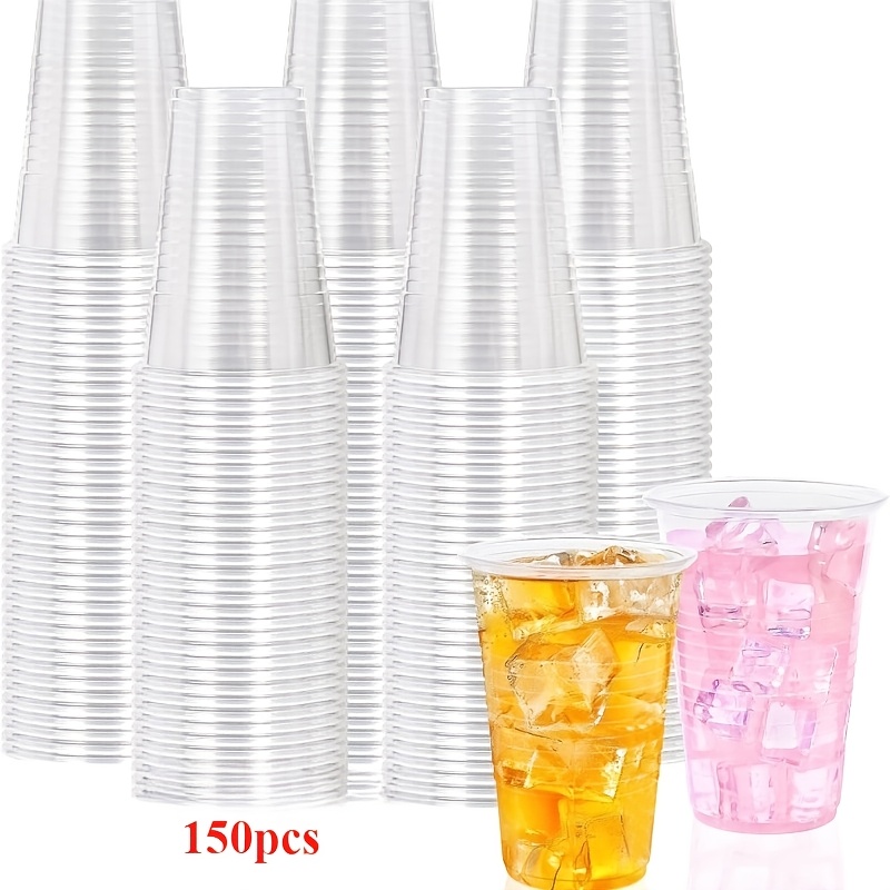 50pcs/150pcs (250ml) Transparent Juice Cups, Water Glasses, Party Cups, Optional, For Gatherings, , Soda, Juice, Christmas