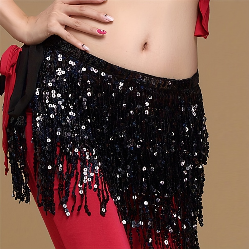 Compra online de Moda feminina lantejoulas brilhantes borla dança