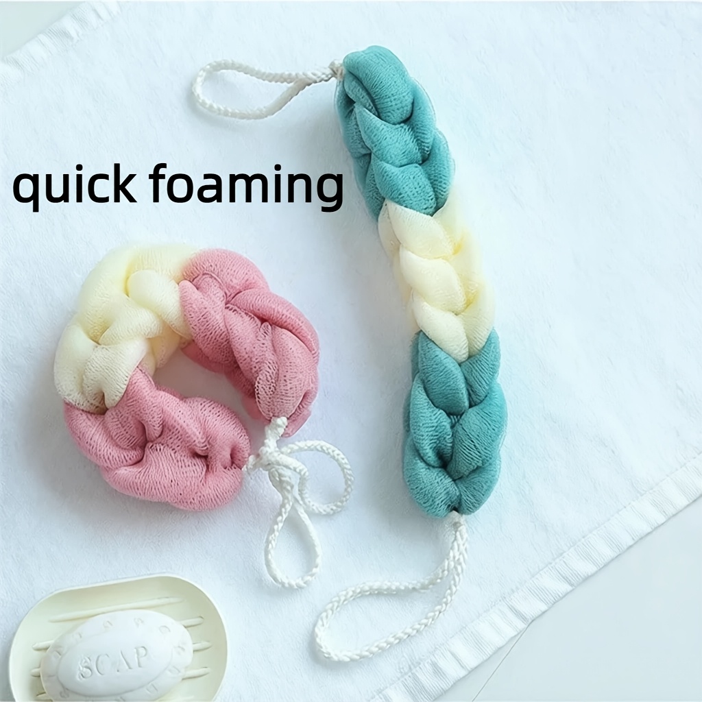 Large Bath Ball with Thickened Long Bath Strip and Free Hook
