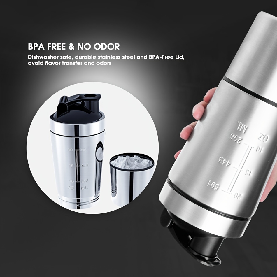 "multi use" Stainless Steel Protein Shaker Bottle Leak proof Temu
