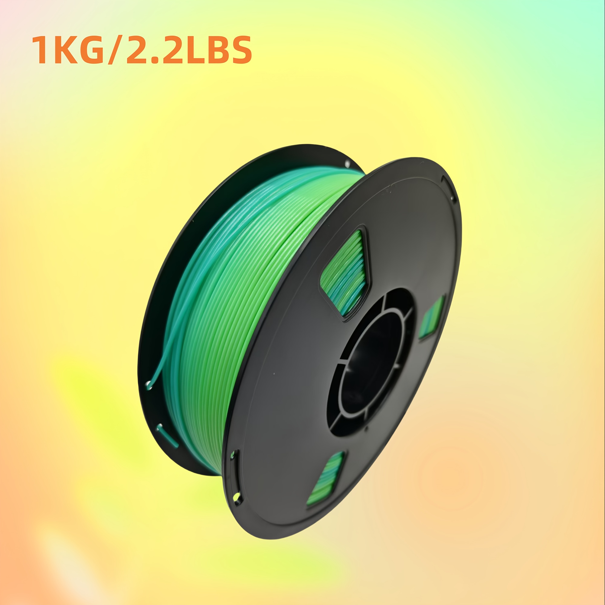 Petg Filament 1.75mm, Translucent Gradient Blue To Green, 3d Printer Filament, 1kg Spool (2.2lbs) For & Home Decor