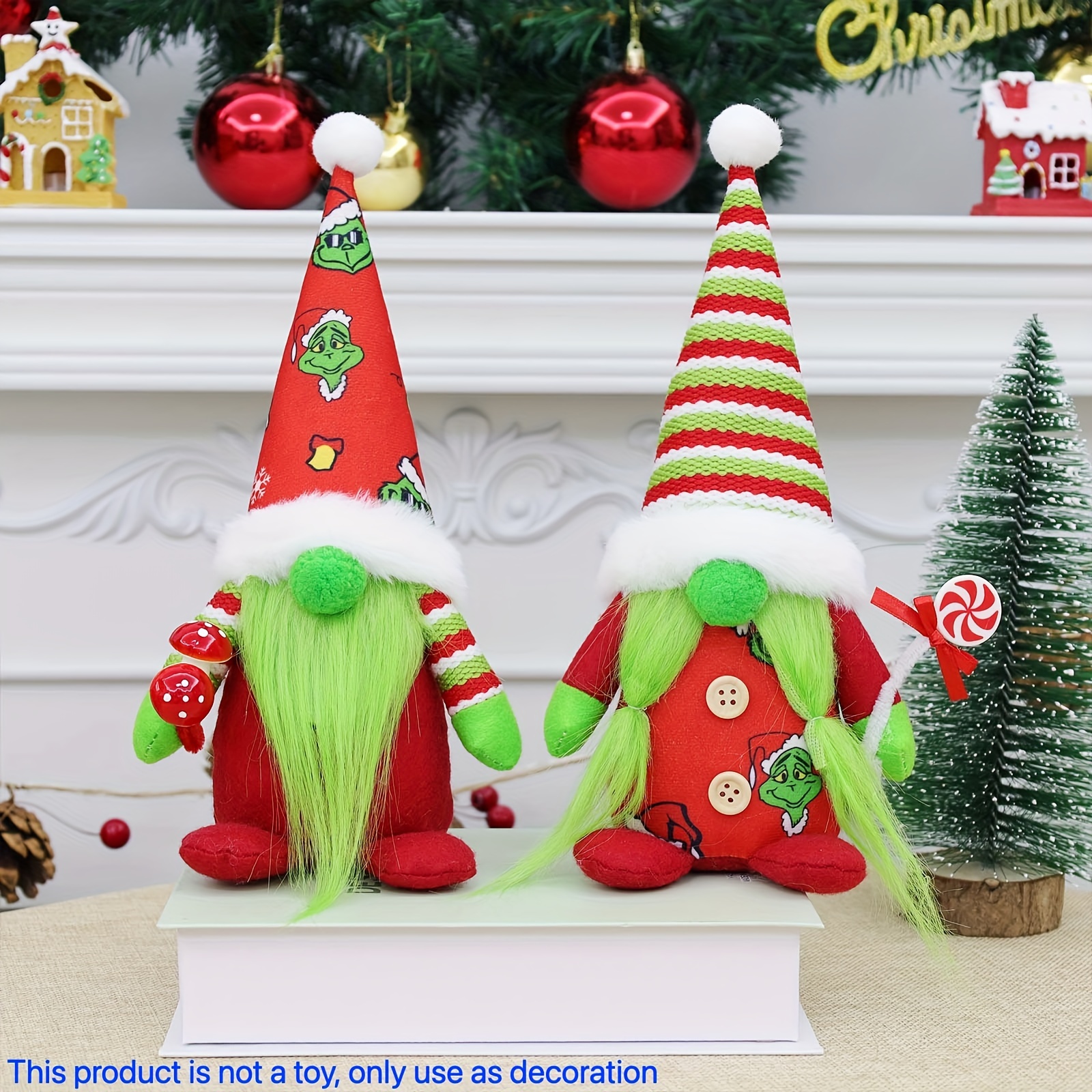 

2pcs Christmas Decorations, Hanging Ornaments, Polyester , , No , For , Christmas Tree Display