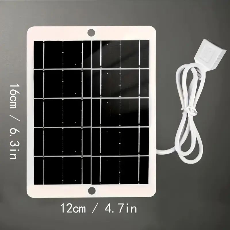 3w 5v monocrystalline solar panel charger with usb port portable outdoor solar charger for phones tablets flashlights cameras small fans compact lightweight design for camping hiking phone charger camping cable with connectors emergency charging foldable charging highefficiency charging emergency preparedness Product details 3