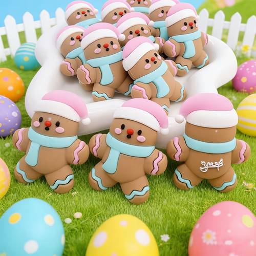 10 pz/20 pz () o 1 pz (singola) figure 3d di di pan di zenzero per fai da te - resina plastica adatta per decorazioni di natale, halloween, con superficie adatta alla per fai da te, ghirlande, di regali - nessuna elettricità richiesta