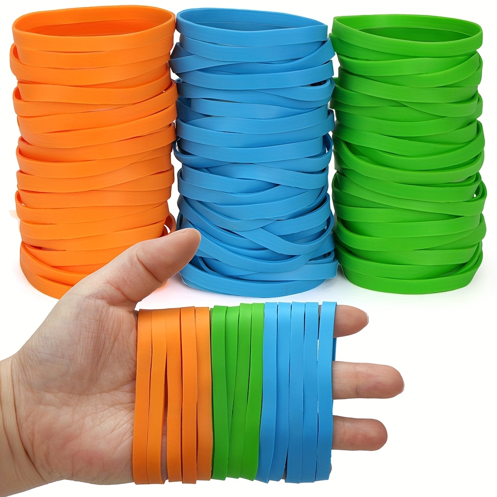 TEMU 130pcs Rubber Bands Thick Heavy Duty Rubber Bands, Mutilcolor Rubber Bands For Office School Home Strong Elastic Band Loop Supplies, Students