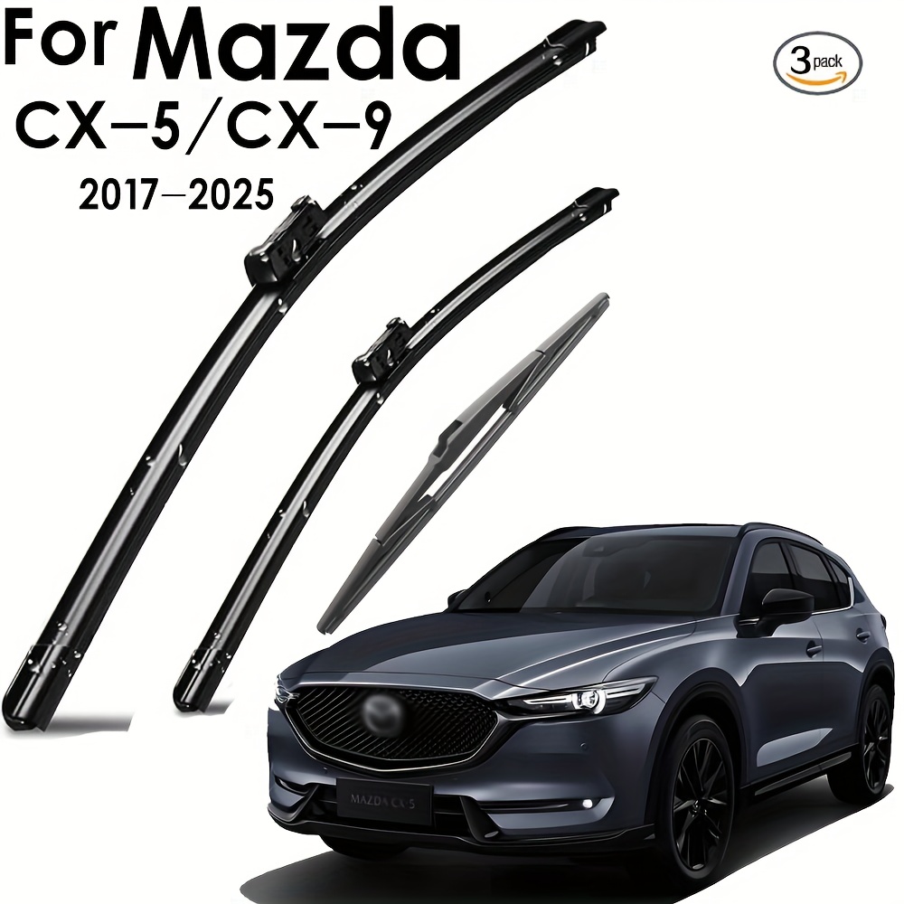 E-shop 3-teiliges OEM Ersatz-Wischscheiben-Set für 2017-2022 2023 für MAZDA und 2017-2022 2023 für MAZDA , 2018 2019 2020 Windschutzscheibenwischer