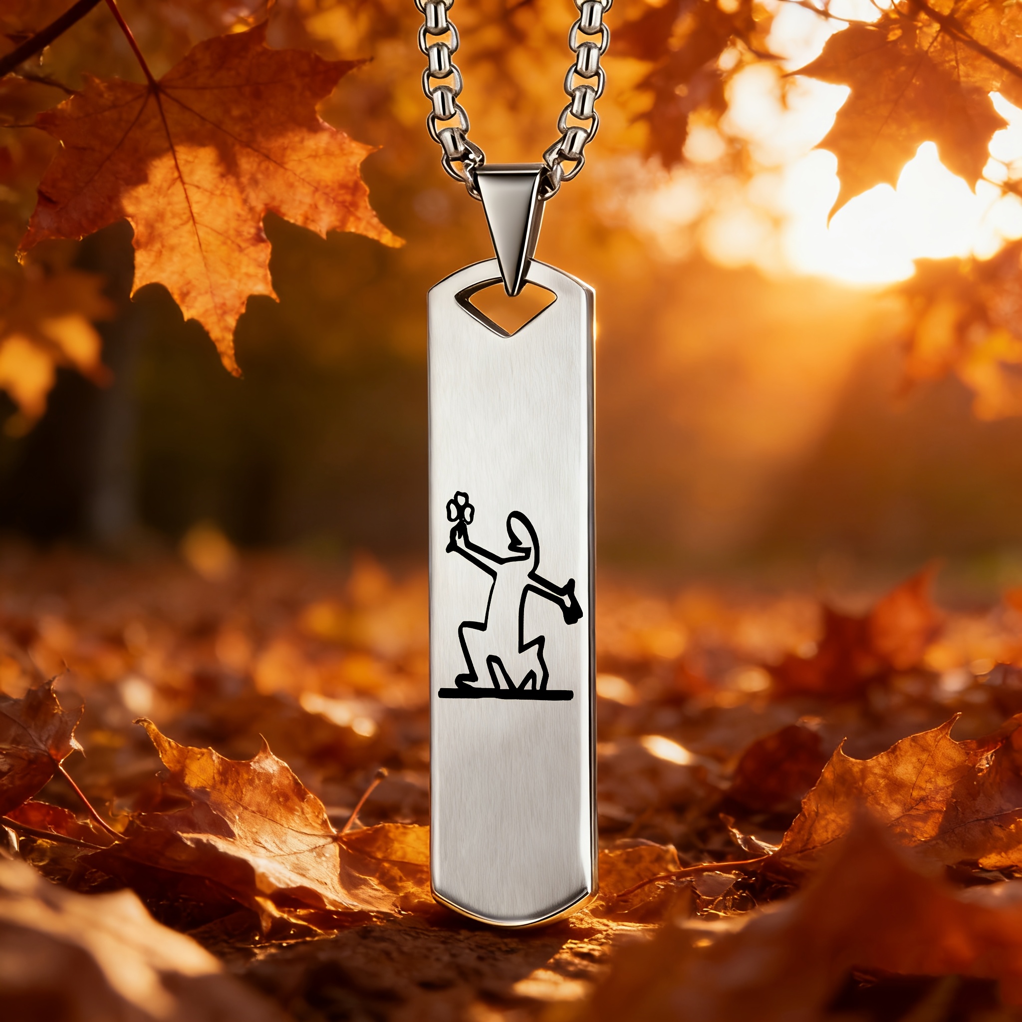 Women's Bouquet Pattern Design Pendant Necklace