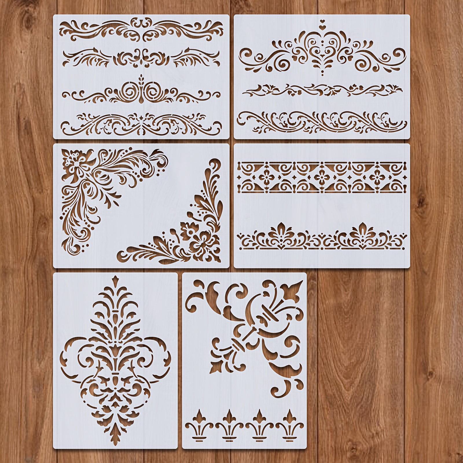 

6- Templates For Painting - Reusable And Templates For , , Wood, , , , - Plastic Templates, Creamy