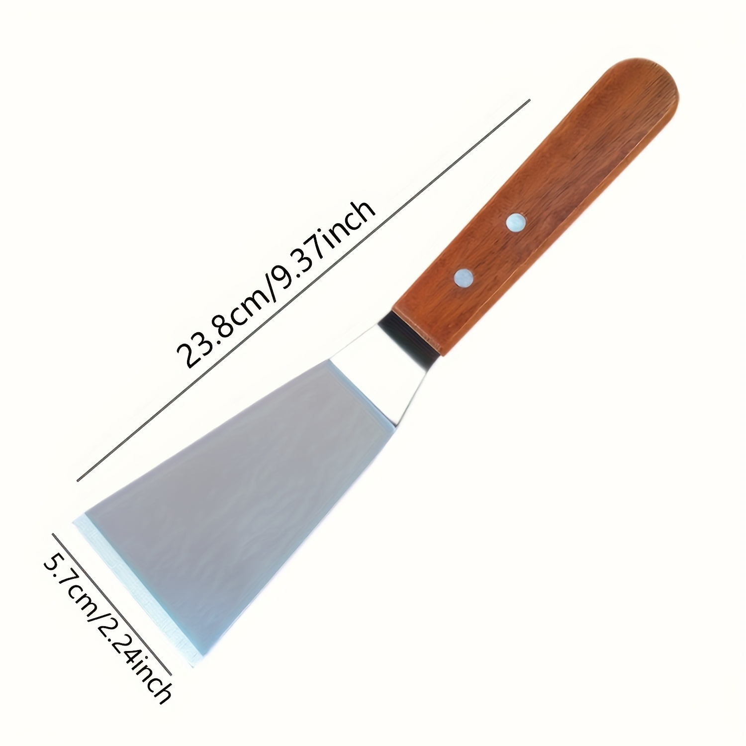 TEMU Special Tiramisu Spatula, Stainless Steel Cake Spatula With Wooden Handle, Steak Cooking Spatula, Cake Spatula Dessert Tool, Suitable For Cast