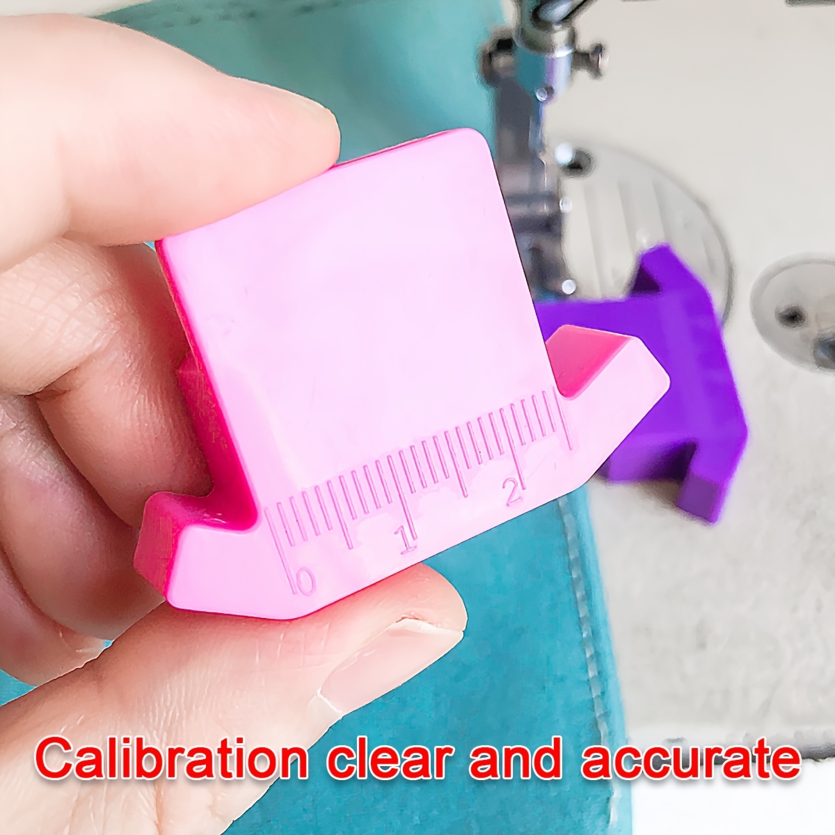 Lot De 3 Guides De Couture Magnétiques Polygonaux – Accessoire Machine à Coudre Avec Échelle 4 Cm, Orange/Rose/Bleu