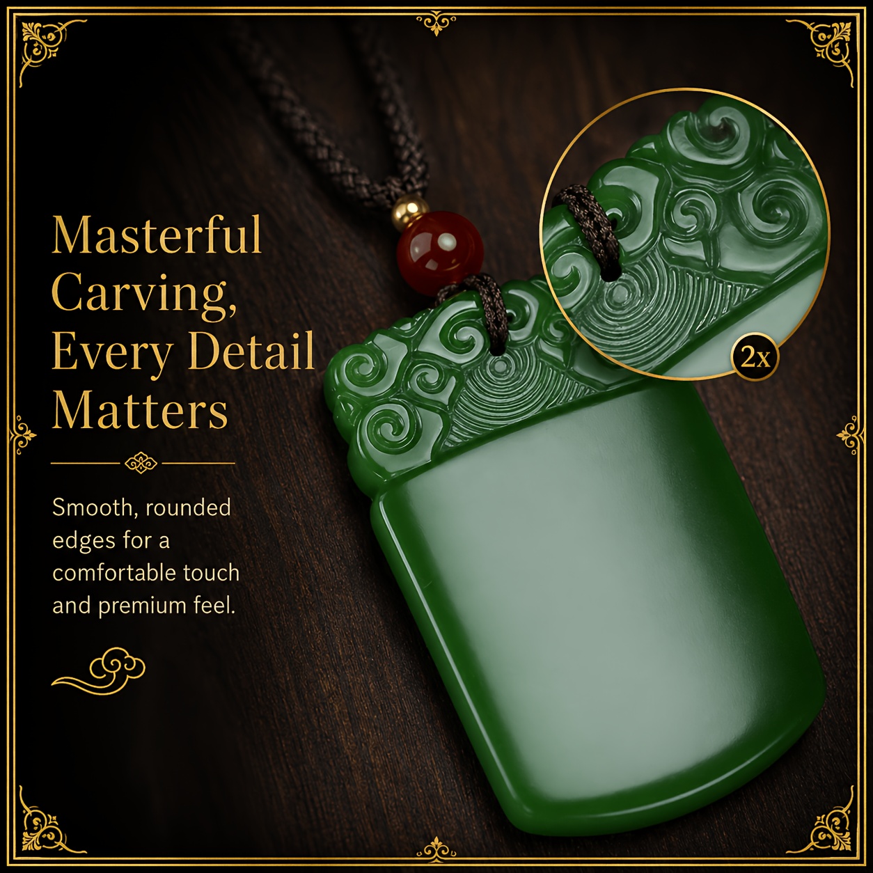 TEMU Natural Stone Pendant - Unisex Suitable For , Bead Unmarked Minimalist, Casual Attire For Casual Or Special Occasions, Versatile Gift For And