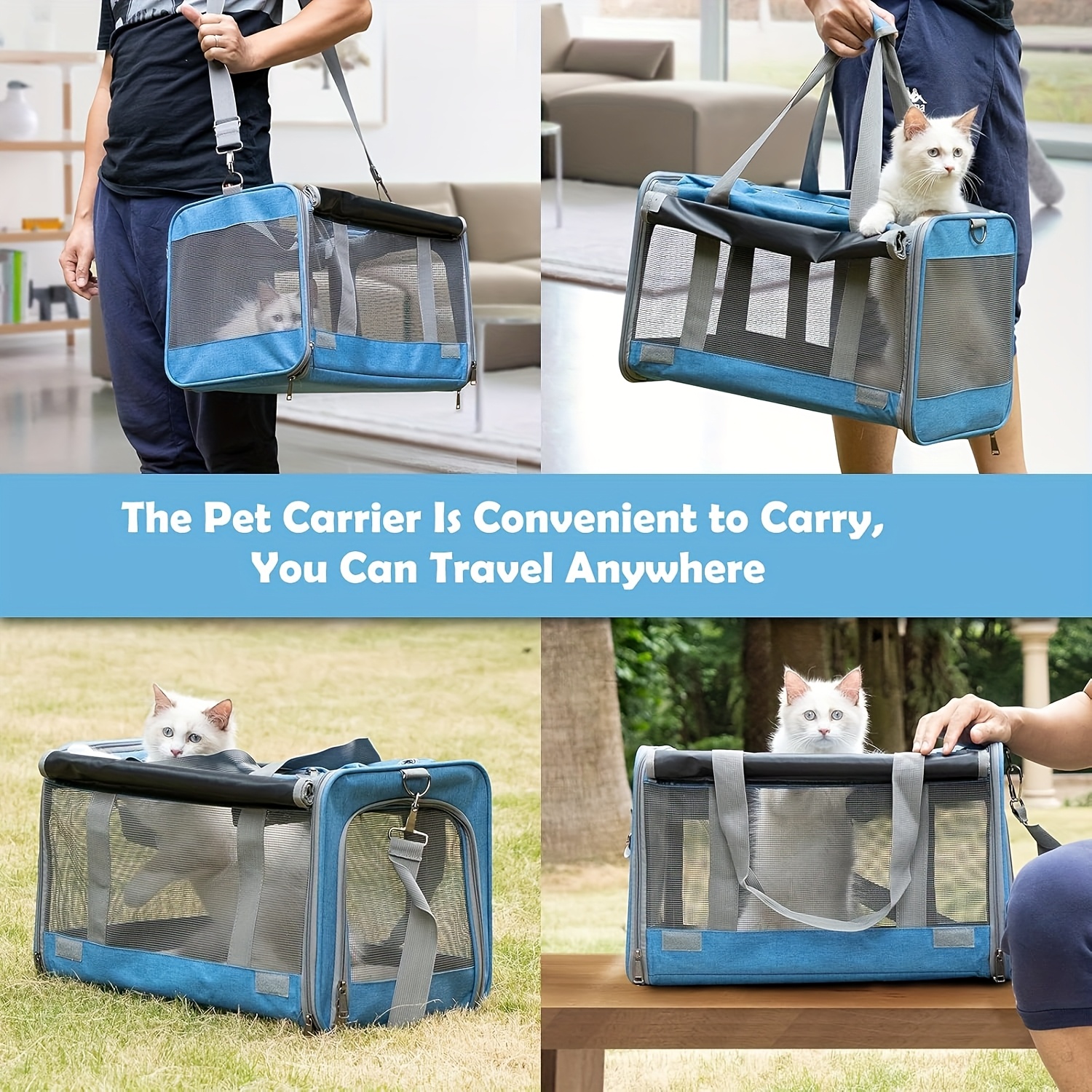 large cat carriers dog soft sided carriers airline approved travel   for large medium cats and small dogs comfortable durable pet privacy protection breathable portable travel carrier collapsible easy to carry multiple colors