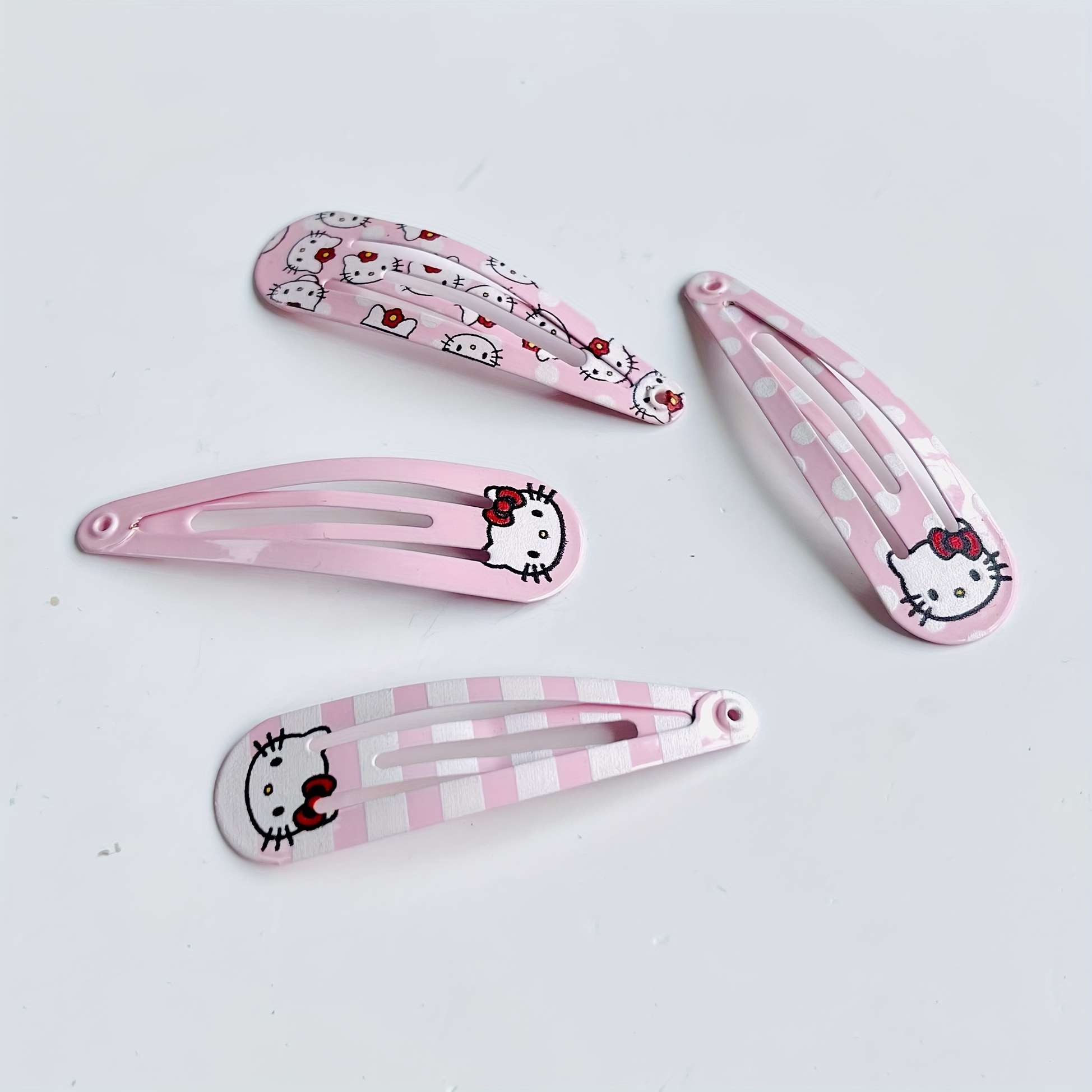 4/8pcs Of Hello Kitty Cute Bb Clips - Japanese Hairpins, Versatile Cartoon Hair Additions For Women, Clips For Teens, Popular Items For Everyday School Outfits