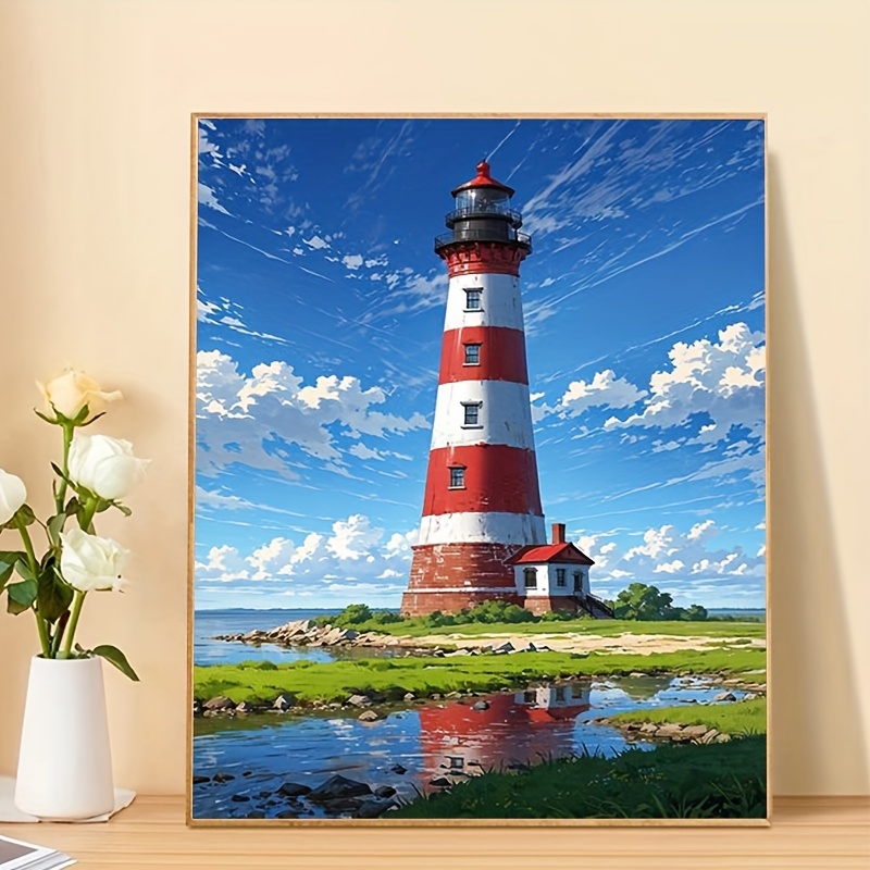 TEMU A Diy Acrylic Painting Kit Suitable For Adult Beginners - Includes Acrylic Paints, Canvas, 3 Brushes, And An Manual | Features An Acrylic