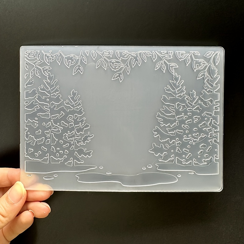 

Modèle de Gaufrage Motif Sapin de Noël en Plastique Relief 3D, Convient pour la Fabrication de Cartes Artisanales DIY, l'Artisanat de Stickers