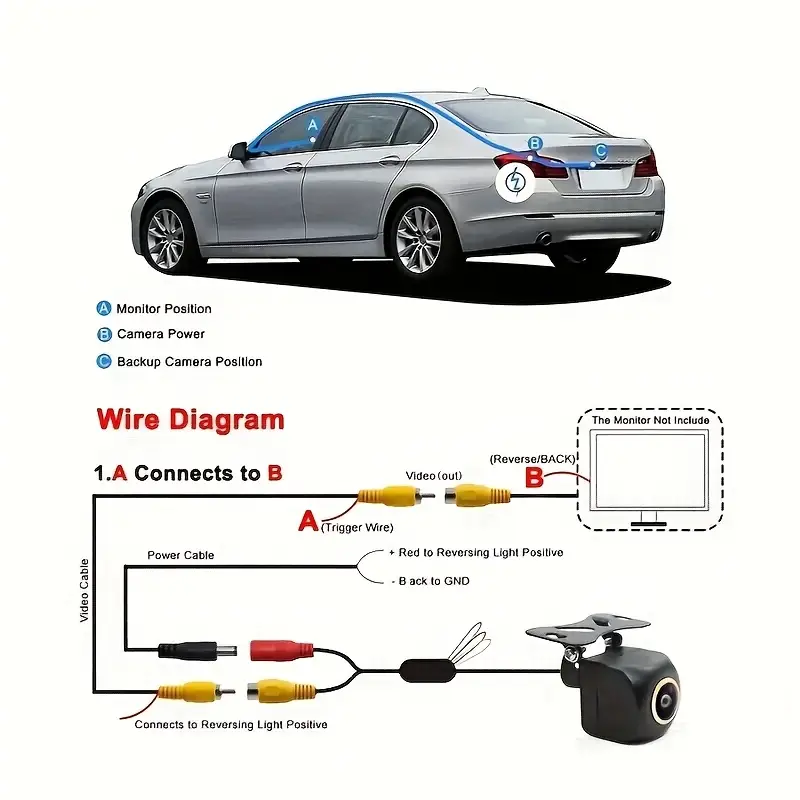 1pc of 170 fish eye lens ahd 1080p ccd car camera a versatile backup camera suitable for front side and rear compatible with all vehicles without battery details 9