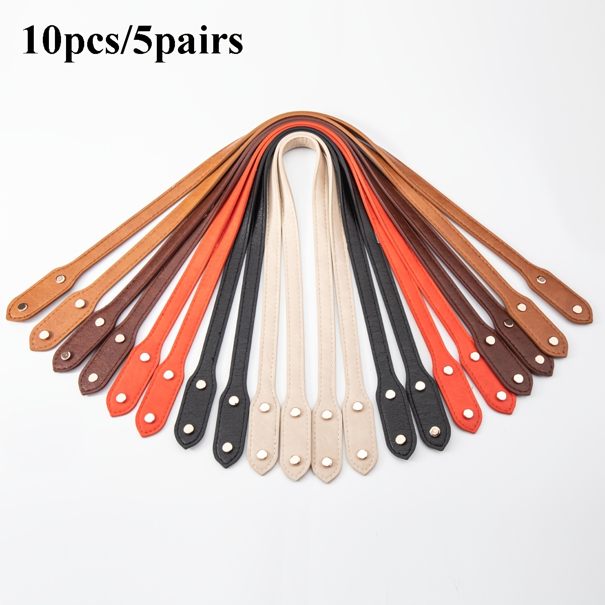 E-shop 10er-Pack Schultergurt-Set aus Kunstleder | Handtaschen-Ersatzteile, Metallschrauben-Design, verschiedene Farben erhältlich, hochwertig