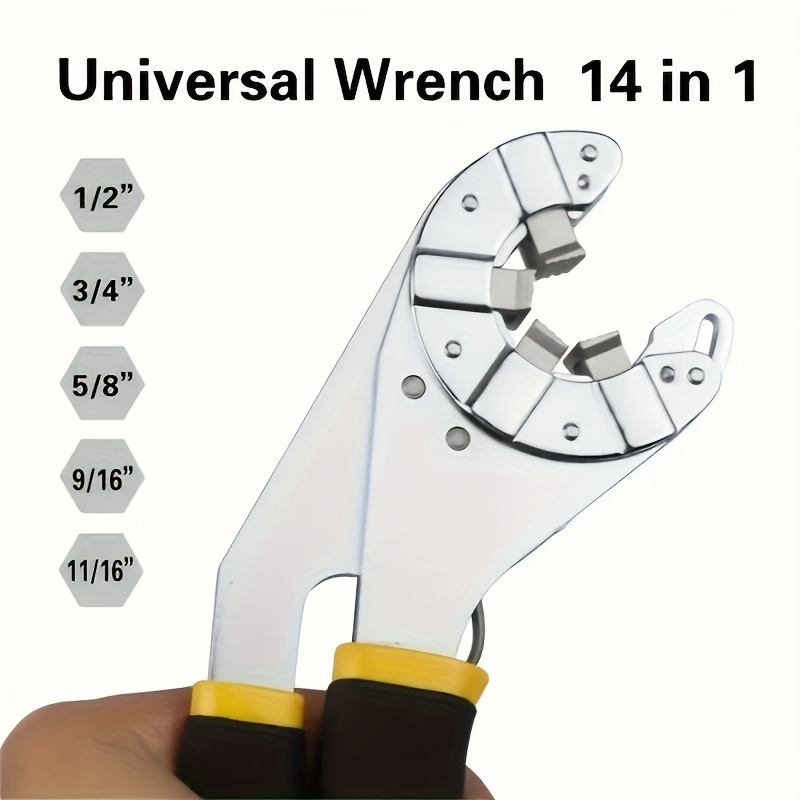 

8-inch Multi-functional Magic Wrench - Non-slip Comfort Grip -durable Design For Plumbing, Automotive, And Home Repairs