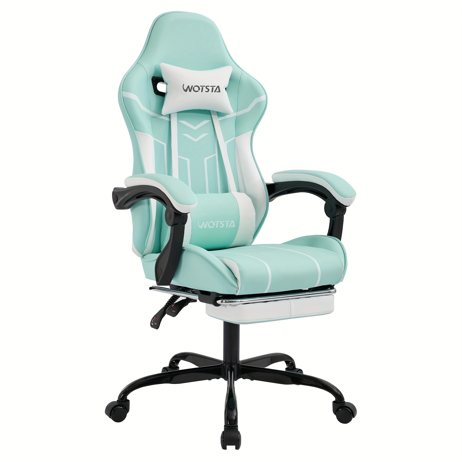 Gamingstoel met voetensteun, ruime zitting