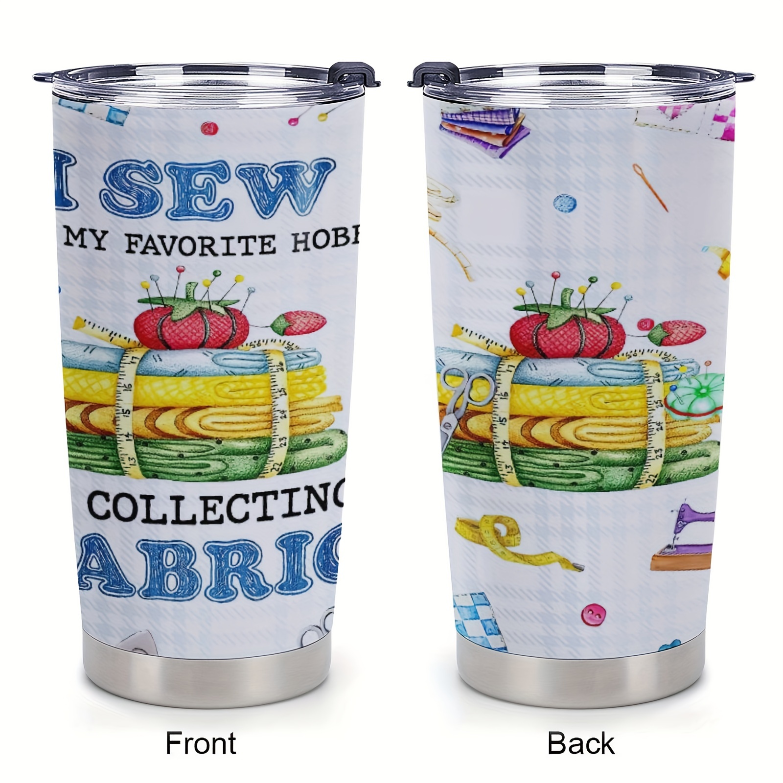 

1pc 20oz Sewing Tumbler Cup Sewing Lover Gift For Sewers Women Stainless Steel Tumblers Coffee Travel Mug Cup Gifts For Birthday Christmas