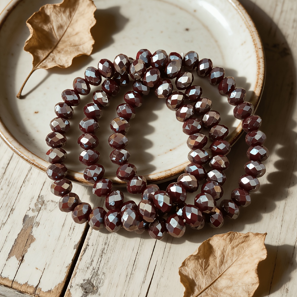 3pcs Stackable Elastic Bracelets, Versatile Daily Wear