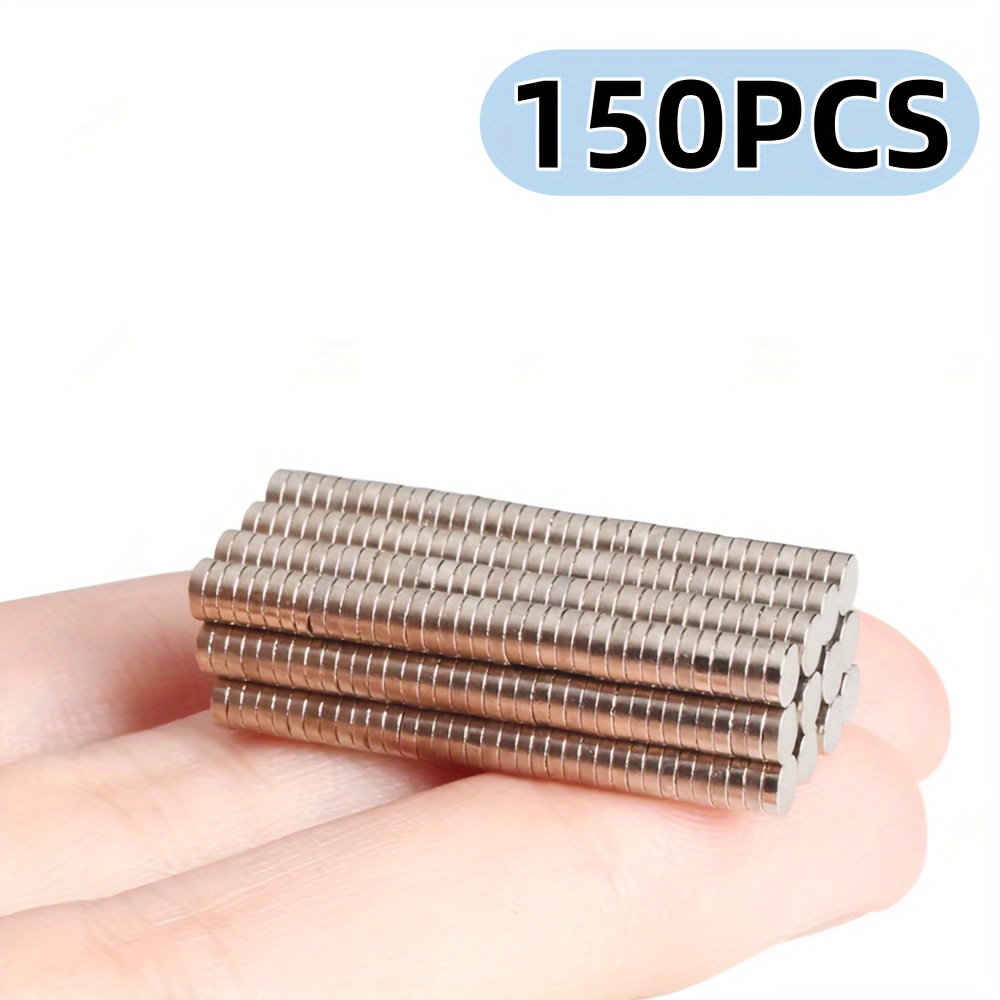 

150pcs 3x1mm Round Neodymium Magnet, Metal Cylindrical Magnet For Refrigerator Decoration, Kitchen Accessories, Suitable For Chinese New Year, Valentine's Day And Other .